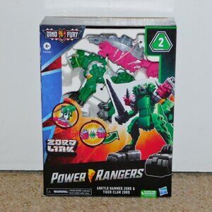 2021 Hasbro Power Rangers Dino Fury Ankylo Hammer & Tiger Claw Zord Link MIB New